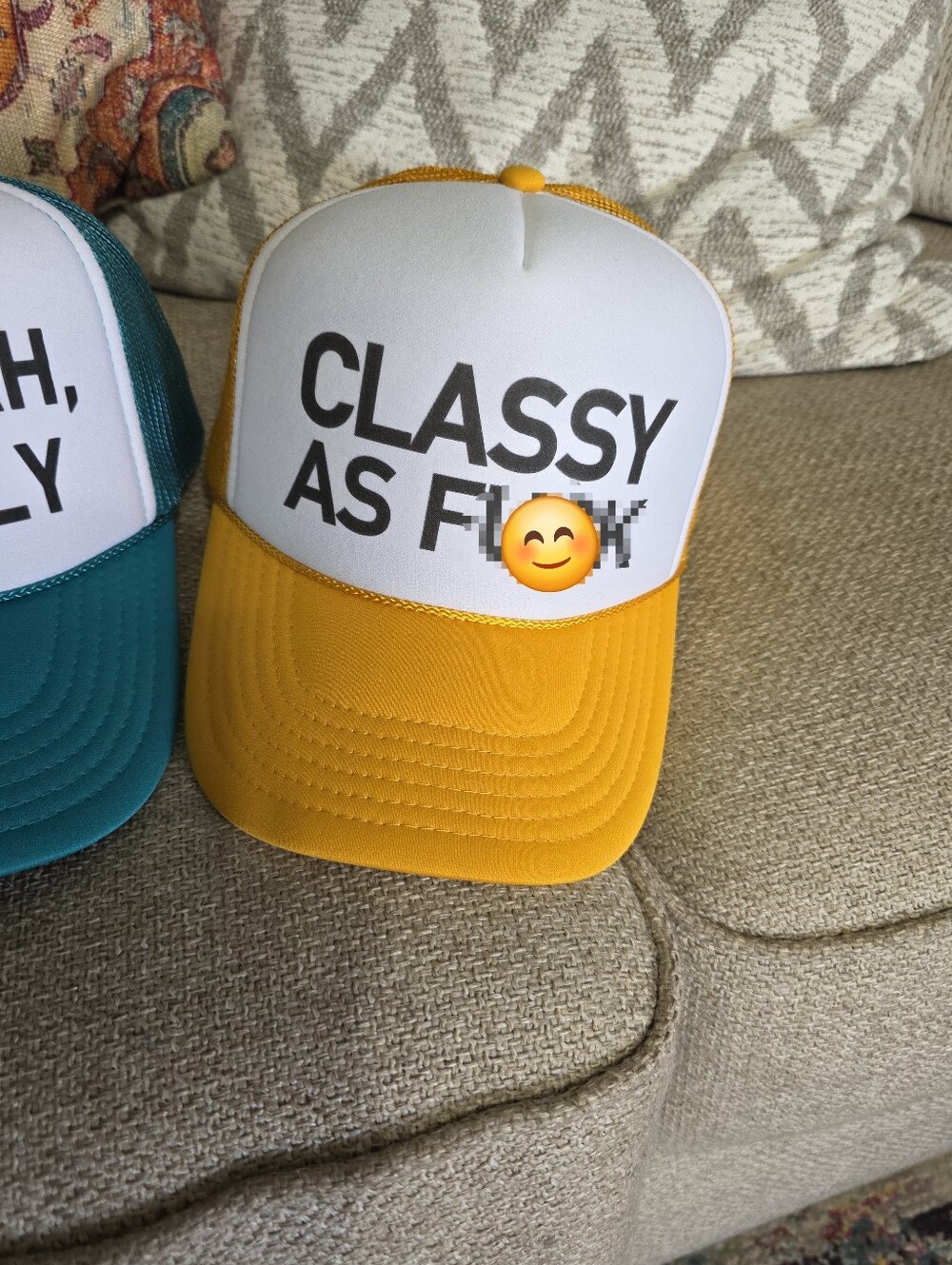 Classy As F*** Yellow Trucker Hat